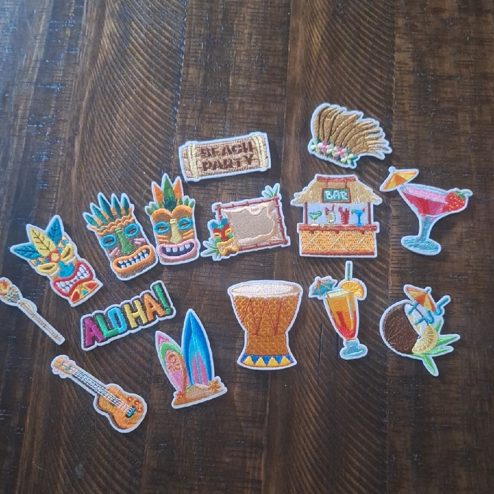 Tropical Themed Iron-On Patches